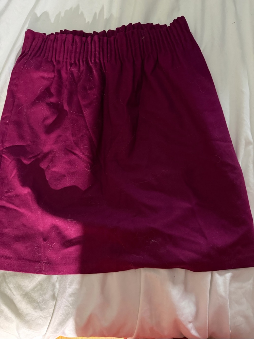 J. Crew Magenta Elastic Waist Mini Skirt